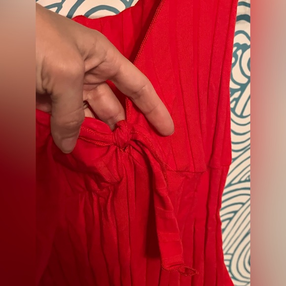 Small Red Ribbed Body Suit - Picture 4 of 6